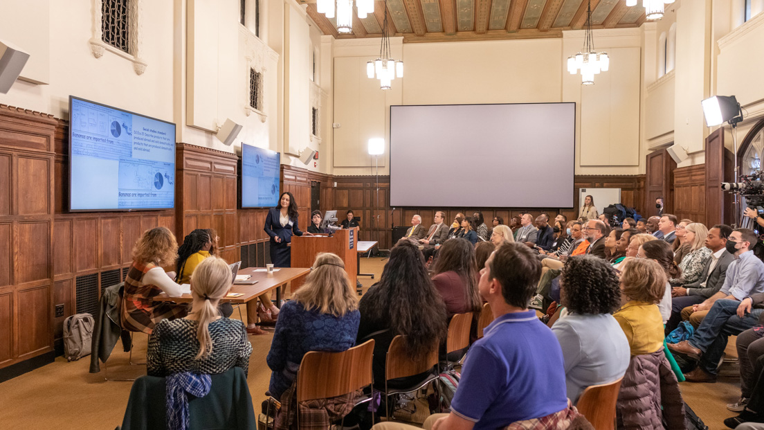 National Fellow Sandy M. Alvarez presents at the Opening Session of the Annual Conference, October 2022.