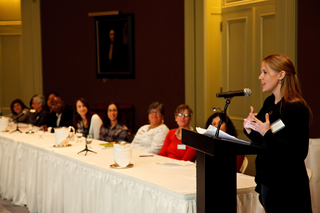 Opening Session at the Annual Conference, October 2010. (Standing: National Fellow Katherine G. Radcliff, Charlotte.)