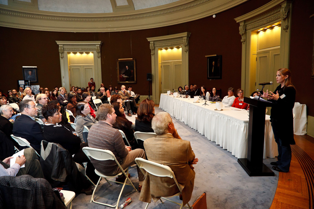 Opening Session at the Annual Conference, October 2010. (Standing: National Fellow Katherine G. Radcliff, Charlotte.)