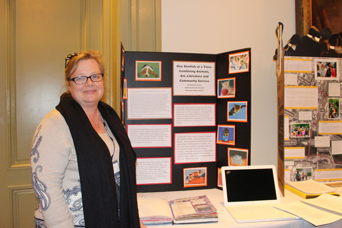 Displays of Student Work from Curriculum Units Developed in National Seminars, Annual Conference, October 31-November 1, 2014. (National Fellow Kimberly K. Towne, Richmond.)