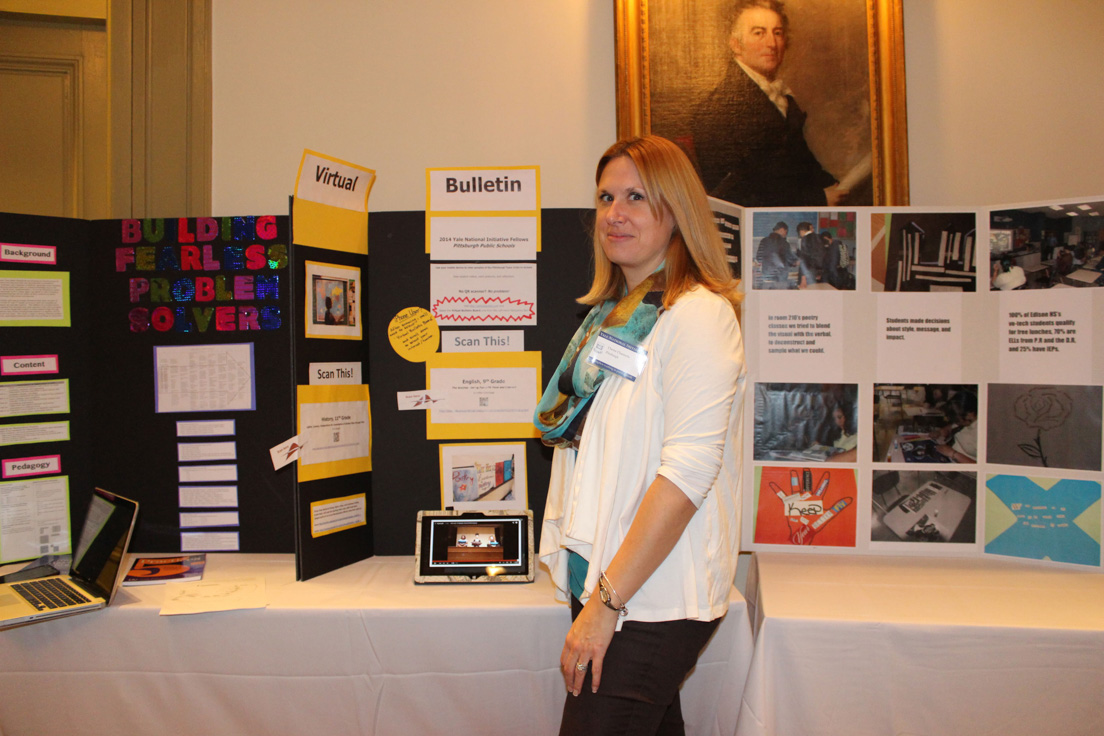 Displays of Student Work from Curriculum Units Developed in National Seminars, Annual Conference, October 31-November 1, 2014. (National Fellow Cheree M. Charmello, Pittsburgh.)