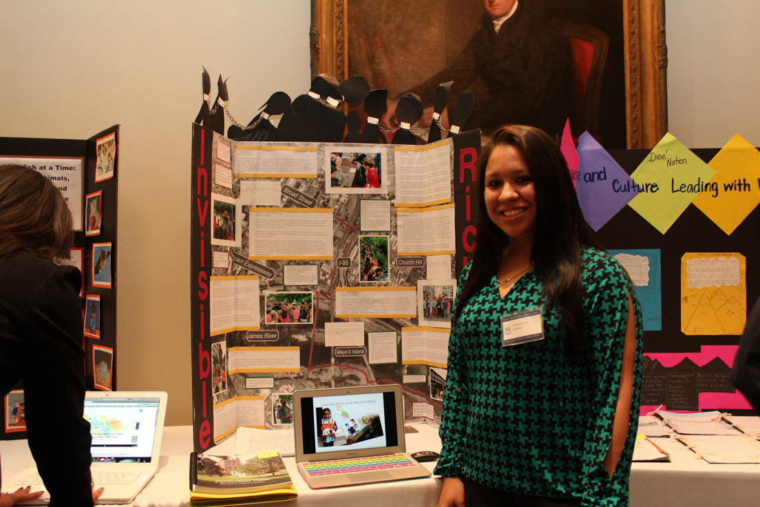 Displays of Student Work from Curriculum Units Developed in National Seminars, Annual Conference, October 31-November 1, 2014. (National Fellow Sobeyda Rivera, Richmond.)