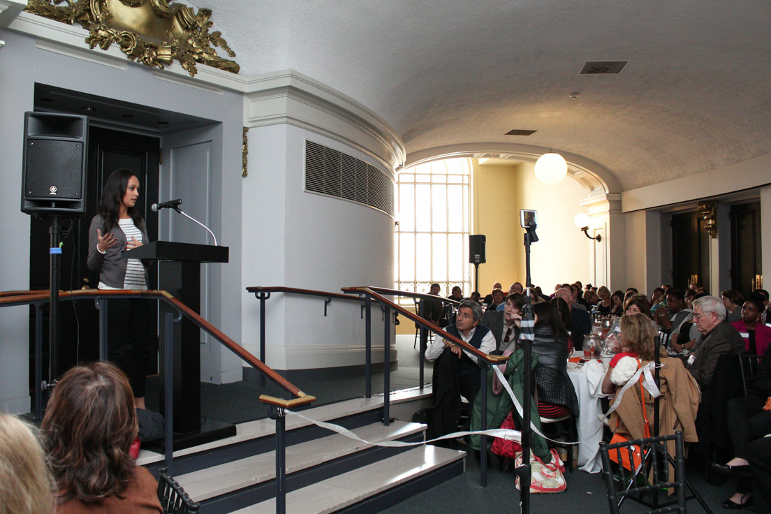 Reports from Break-out Sessions on the Timeliness of the Teachers Institute Approach at the Annual Conference, October 31, 2014. (Standing: National Fellow Christina Cancelli, Richmond.)