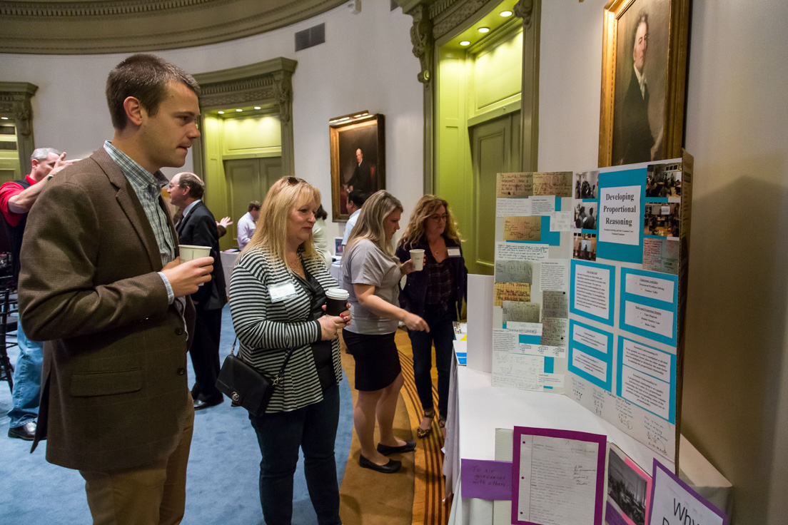 Teachers Display Student Work from Curriculum Units Developed in National Seminars at the Annual Conference, October 31, 2015.