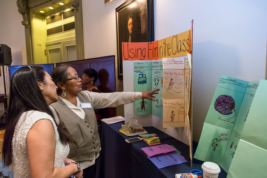 Teachers Display Student Work from Curriculum Units Developed in National Seminars at the Annual Conference, October 31, 2015.