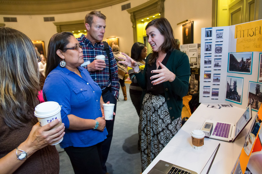 Teachers Display Student Work from Curriculum Units Developed in National Seminars at the Annual Conference, October 31, 2015.