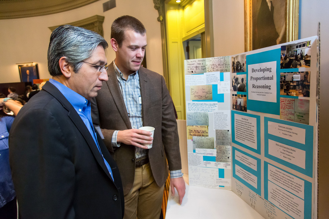 Teachers Display Student Work from Curriculum Units Developed in National Seminars at the Annual Conference, October 31, 2015.