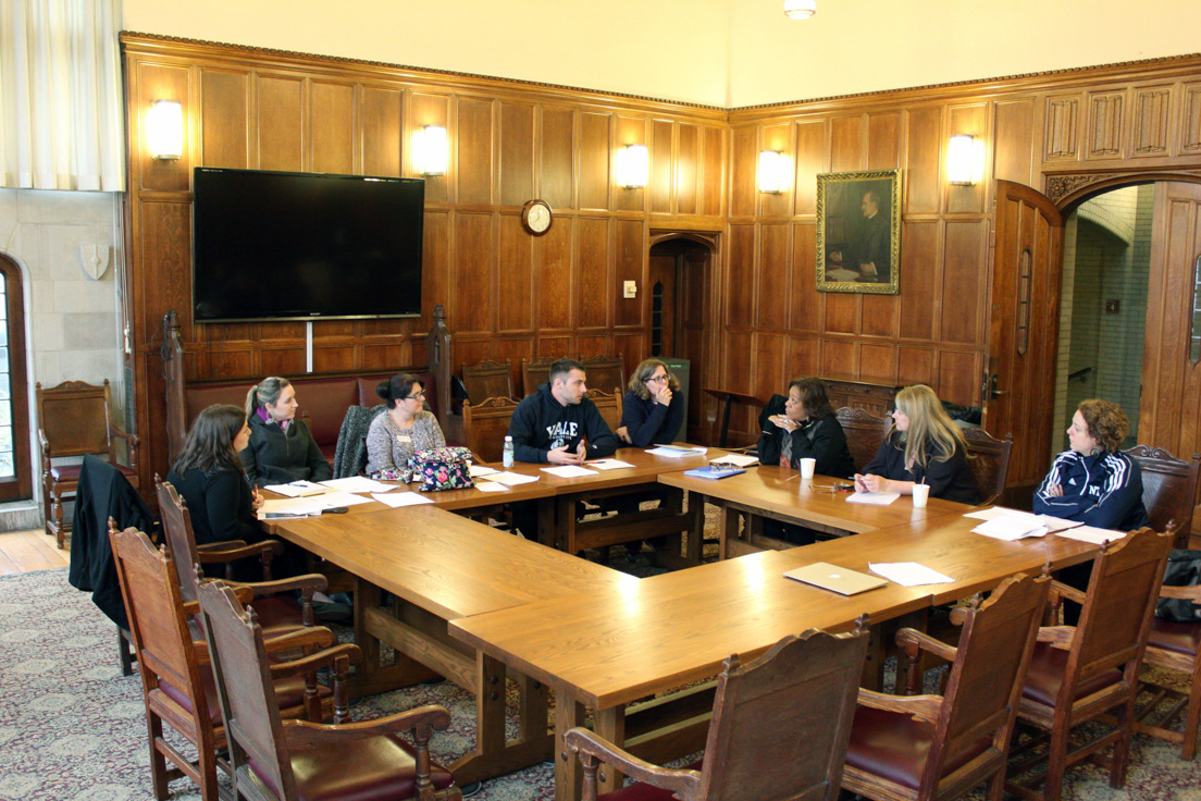 Chicago Team of National Fellows and school officials at the Annual Conference, October 31-November 1, 2014. (From left to right: Anne E. Agostinelli, Kathleen Tysiak,  Alveda Zahn, Brandon Barr, Molly A. Myers, Barbara Byrd-Bennett,  Sherry Ulery, and Sarah A. Weidmann.)