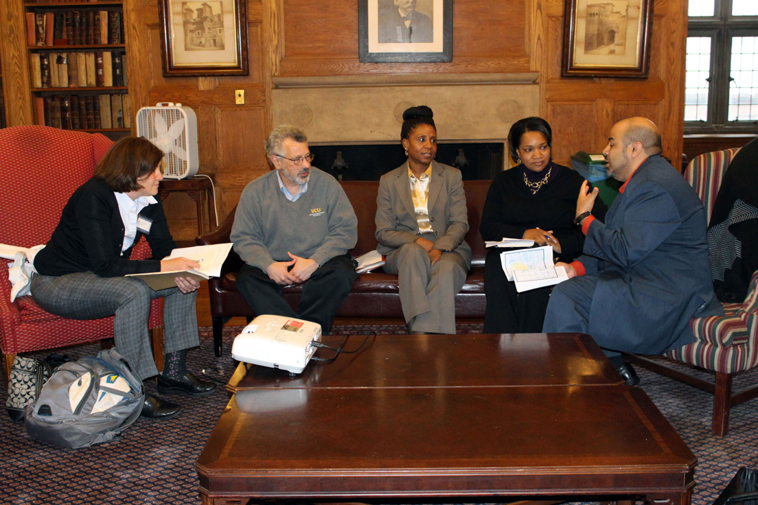 Richmond Team at the Annual Conference, October 31-November 1, 2014. (From left to right: Valerie J. Schwarz, James S. Coleman, Andrea Kane, Minerva Jackson, and Rajendra K. Jaini.)