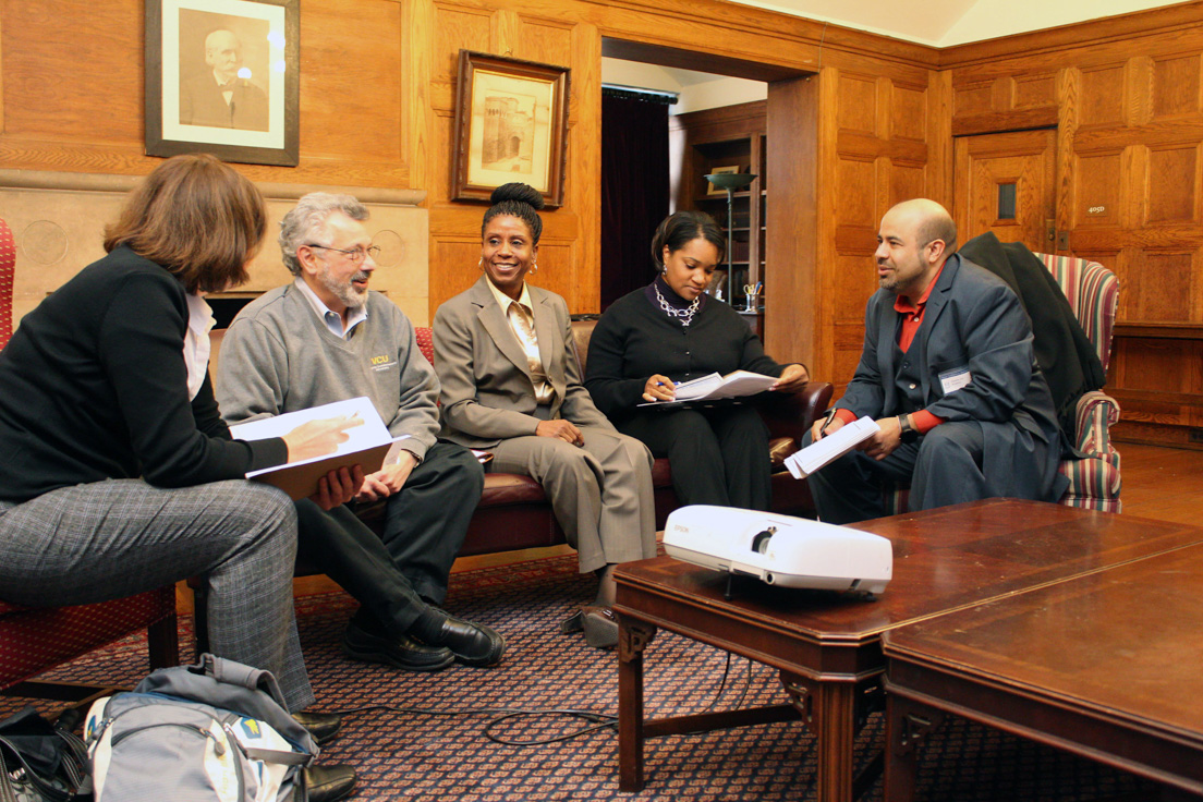 Richmond Team at the Annual Conference, October 31-November 1, 2014. (From left to right: Valerie J. Schwarz, James S. Coleman, Andrea Kane, Minerva Jackson, and Rajendra K. Jaini.)