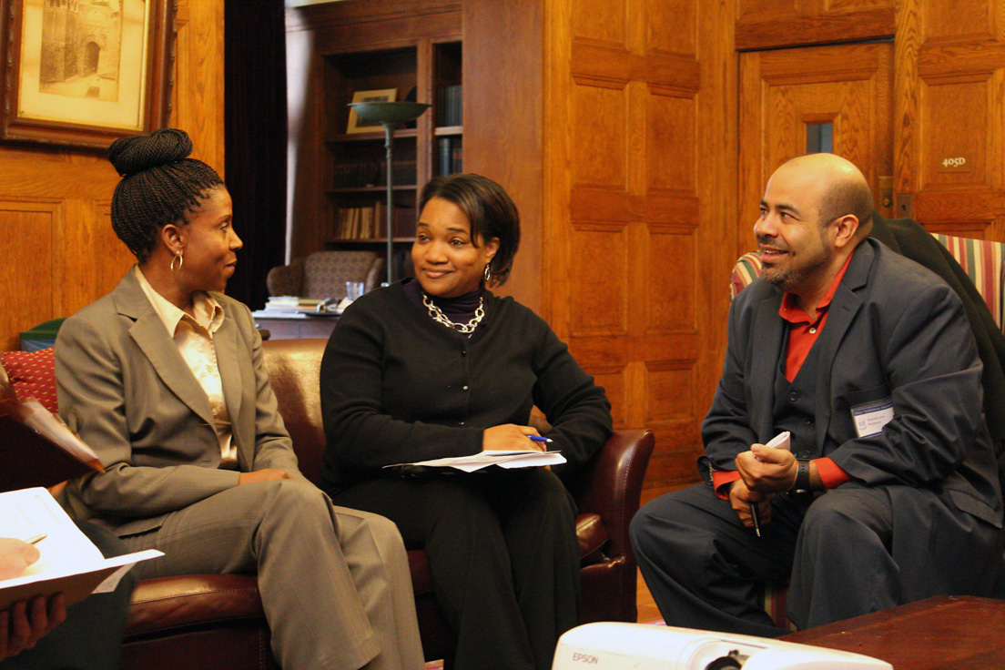 Richmond Team at the Annual Conference, October 31-November 1, 2014. (From left to right: Andrea Kane, Minerva Jackson, and Rajendra K. Jaini.)