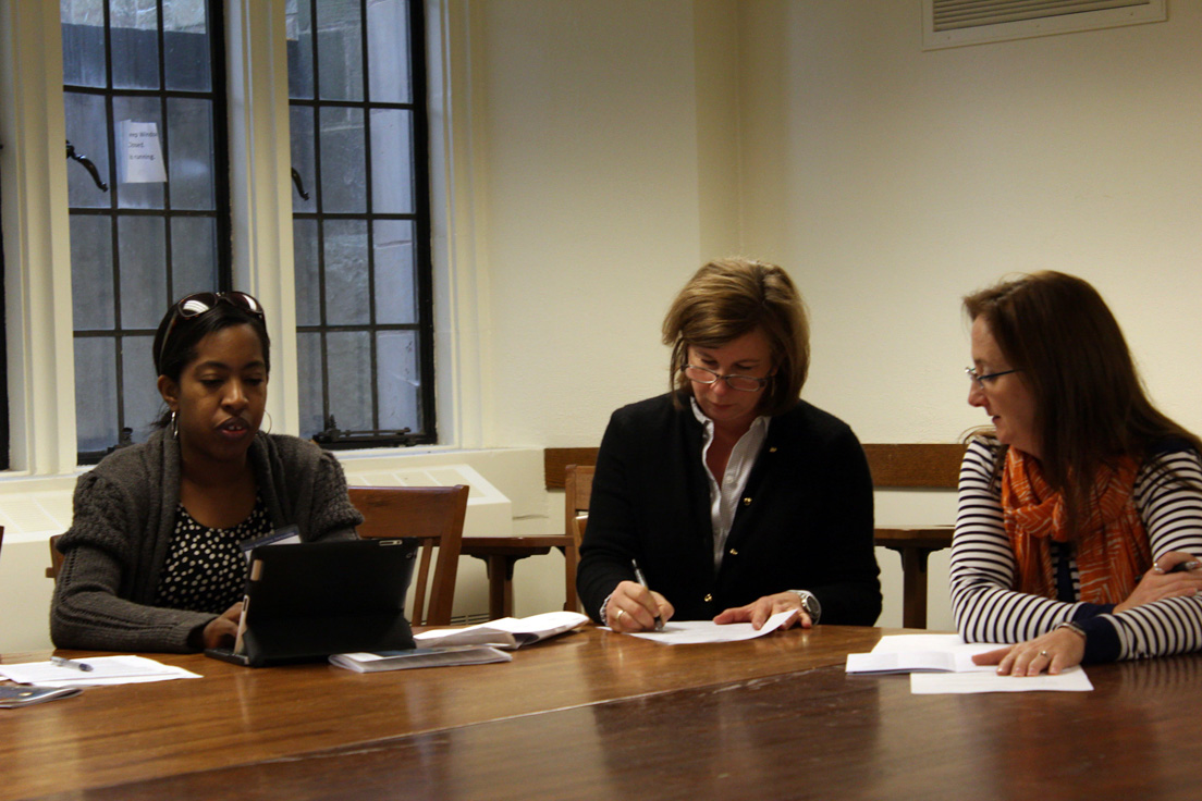 Tulsa Team at the Annual Conference, October 31-November 1, 2014. (From left to right: Danielle Neves, Krista B. Waldron, and Arcadia A. Sloan.)