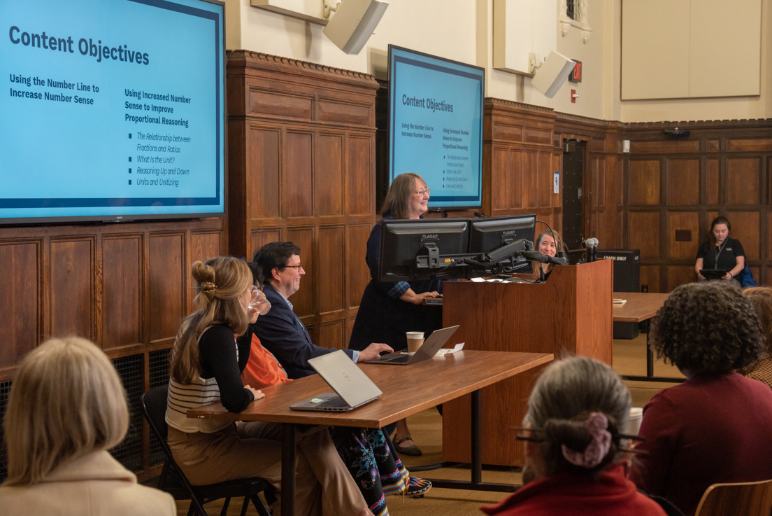 National Fellow Julie Skrzypczak presents at the Opening Session of the Annual Conference, November 2023.