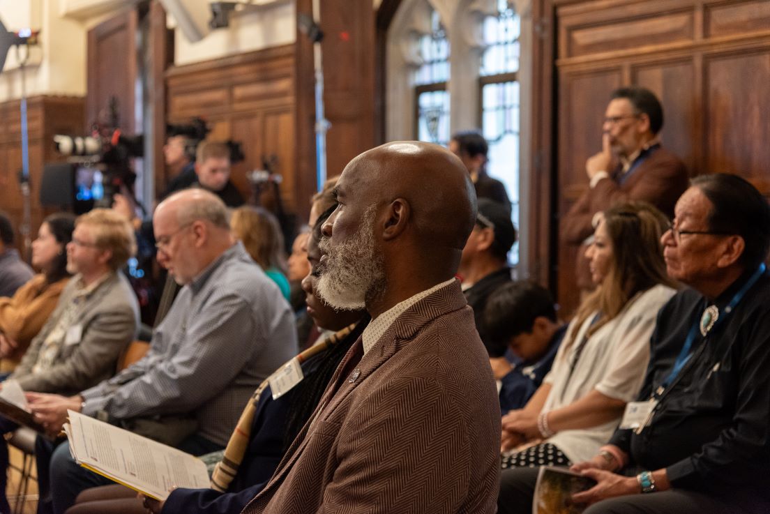 Yale faculty, Fellows, and school officials at the Annual Conference, November 2025.