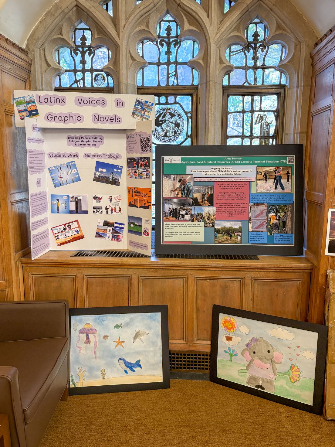 Displays created by National Fellows featuring student work from their curriculum units at the Annual Conference, November 2025.