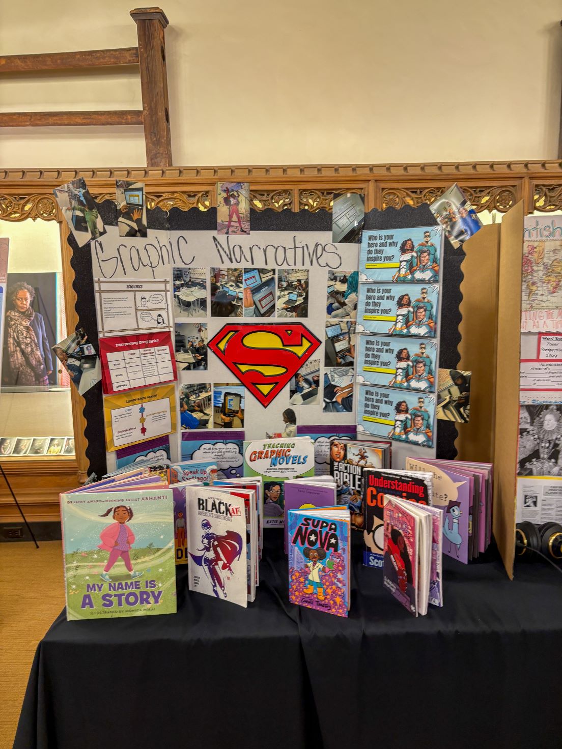 Displays created by National Fellows featuring student work from their curriculum units at the Annual Conference, November 2025.