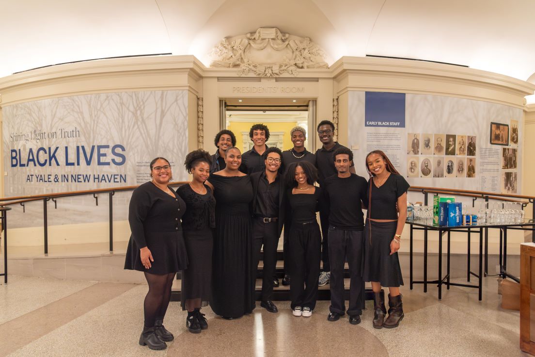 Shades of Yale outside the President’s Room after performing at the Annual Conference dinner, November 2025.