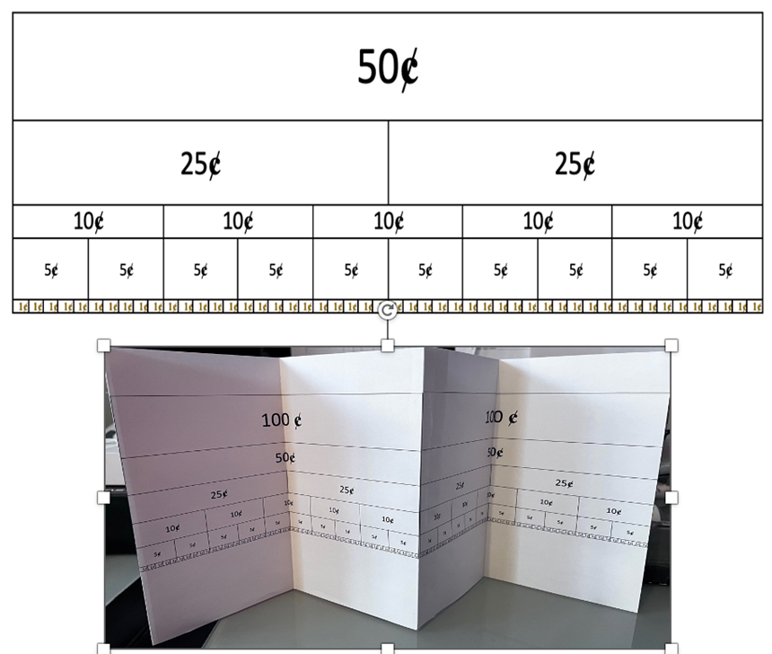 Tape diagrams as accordian book