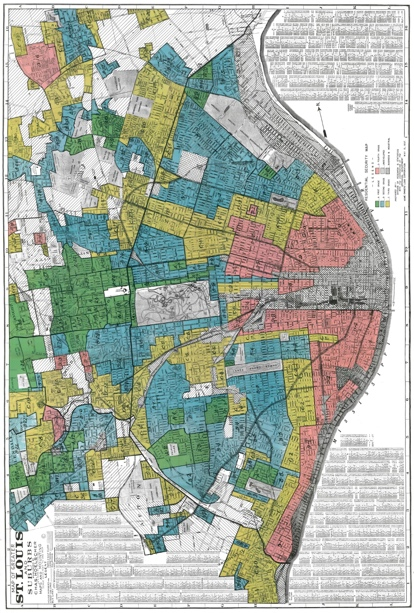 redlined map of st. louis, missouri