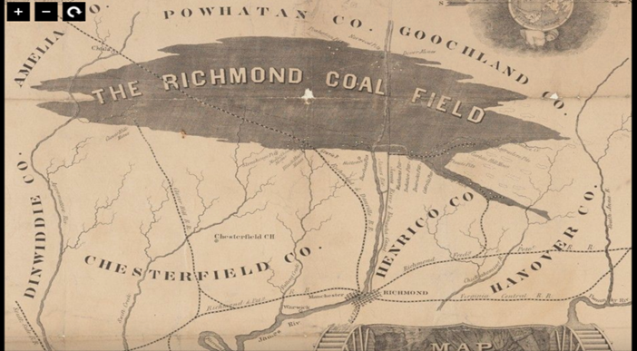 Map of Richmond coal field