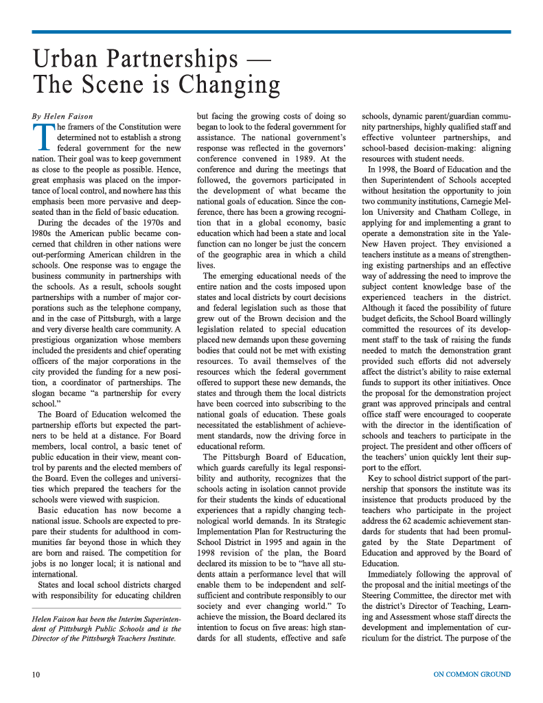 on common ground issue $article->Volume