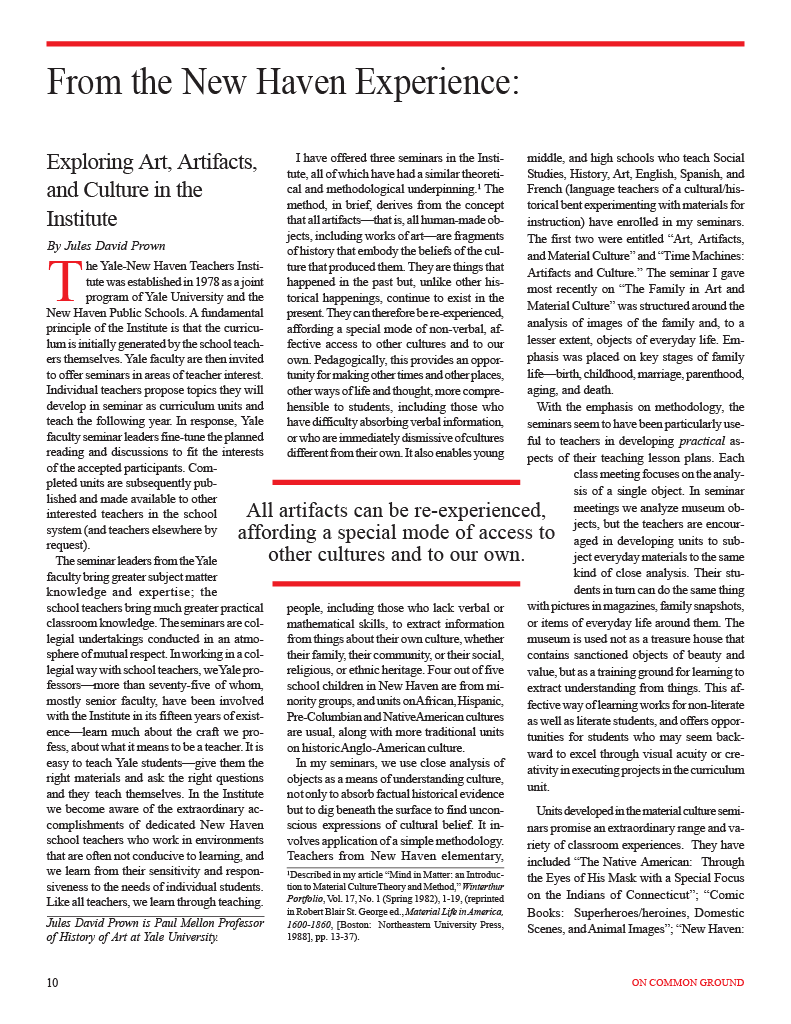 on common ground issue $article->Volume