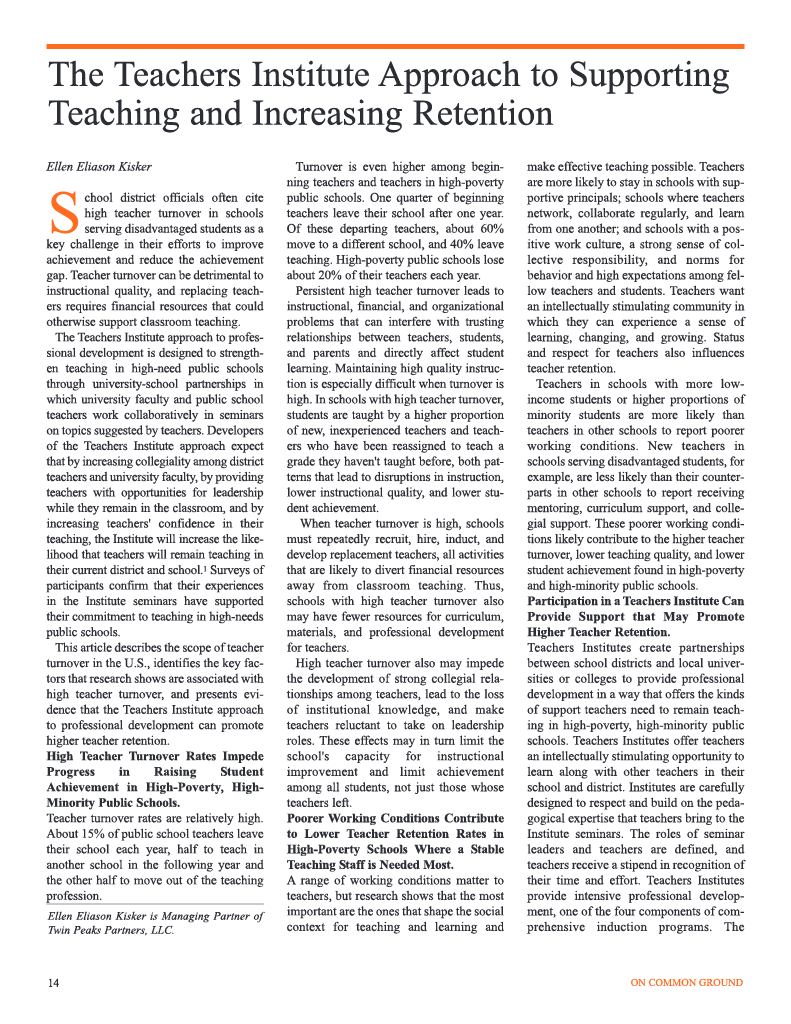 on common ground issue $article->Volume