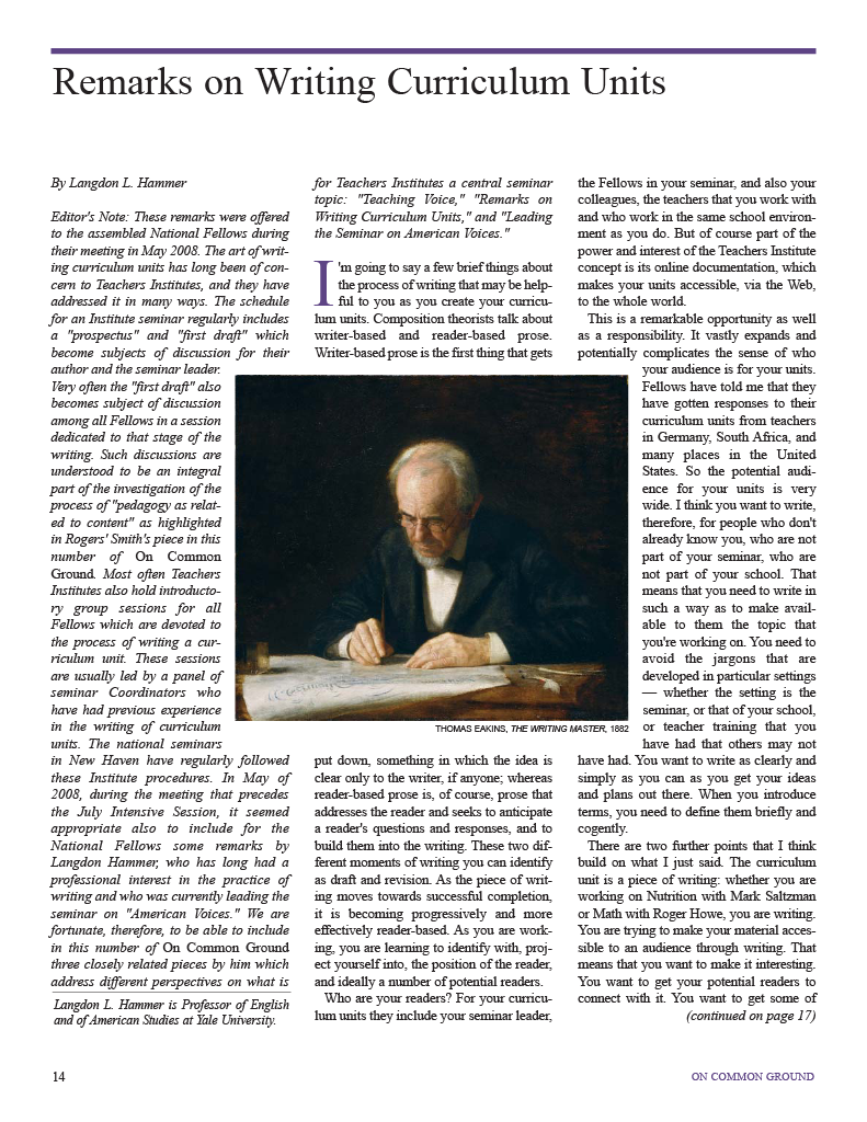 on common ground issue $article->Volume