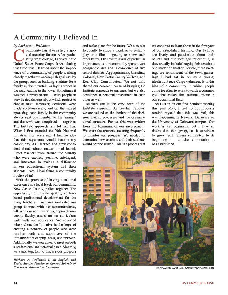 on common ground issue $article->Volume