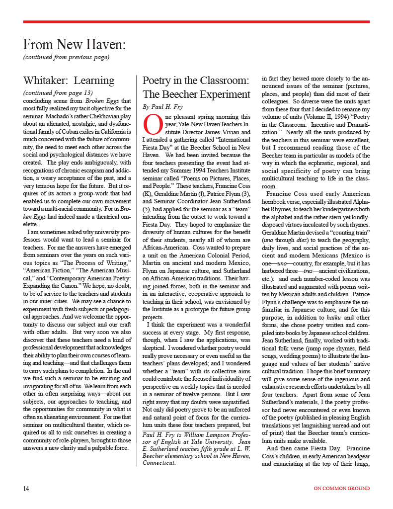 on common ground issue $article->Volume