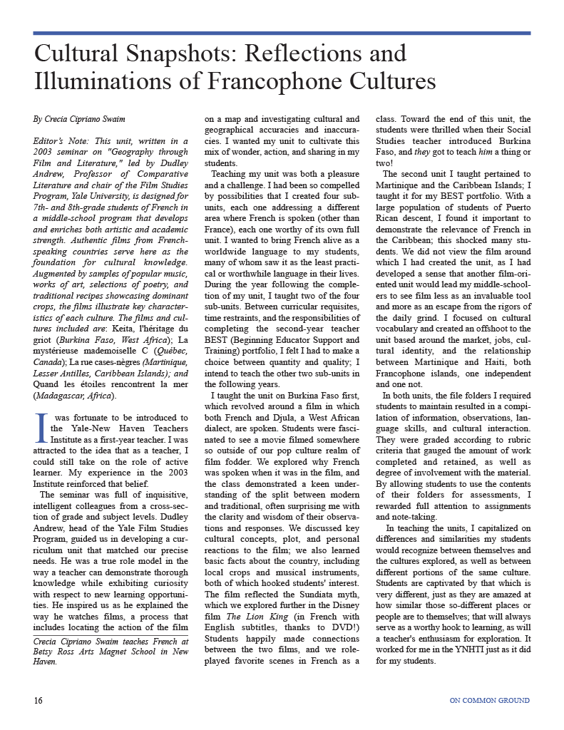 on common ground issue $article->Volume