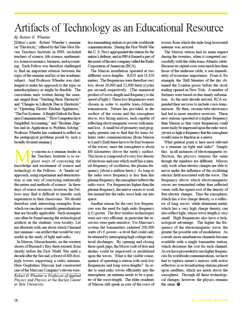 on common ground issue $article->Volume