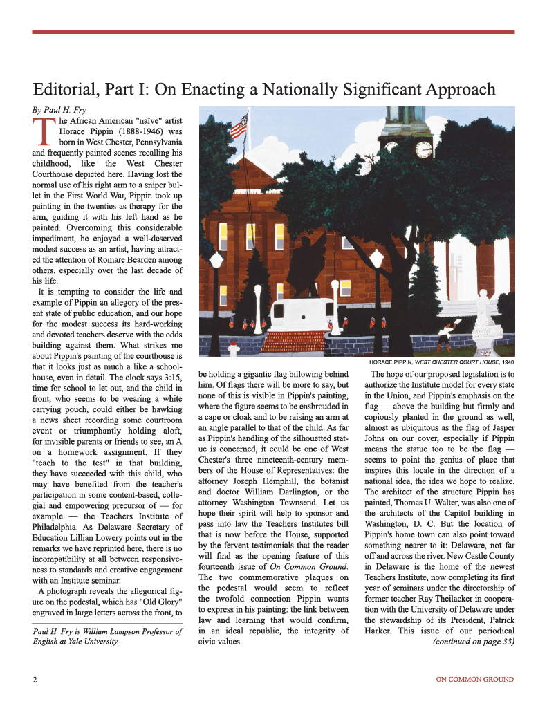 on common ground issue $article->Volume