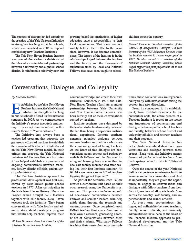 on common ground issue $article->Volume