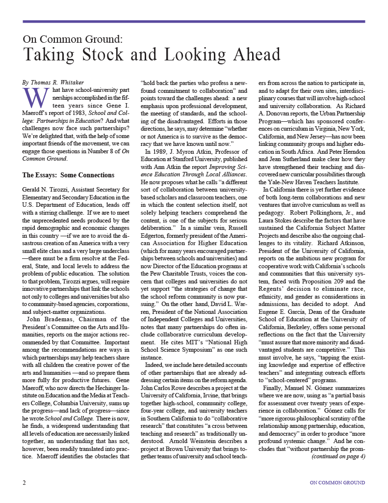 on common ground issue $article->Volume