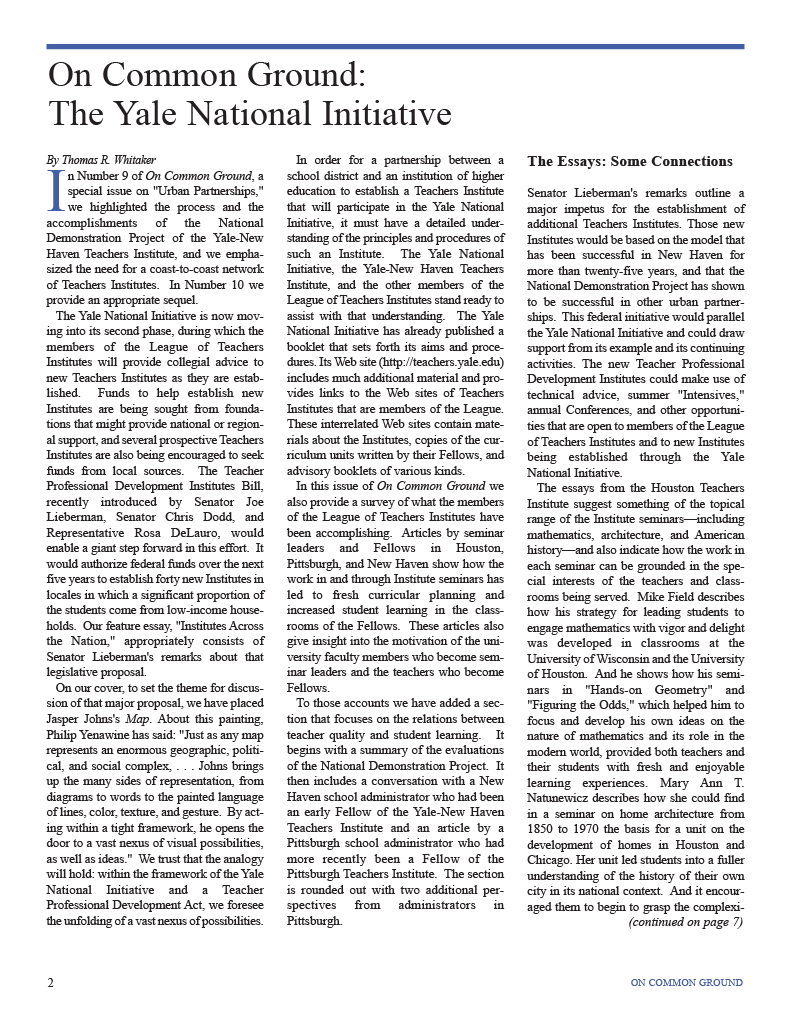 on common ground issue $article->Volume