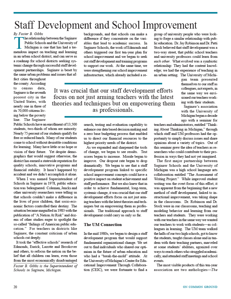 on common ground issue $article->Volume