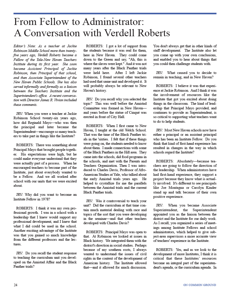 on common ground issue $article->Volume