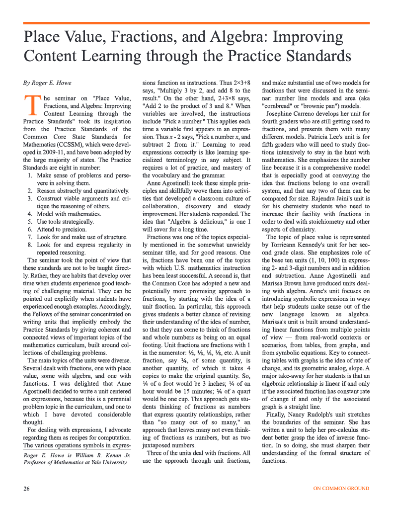 on common ground issue $article->Volume