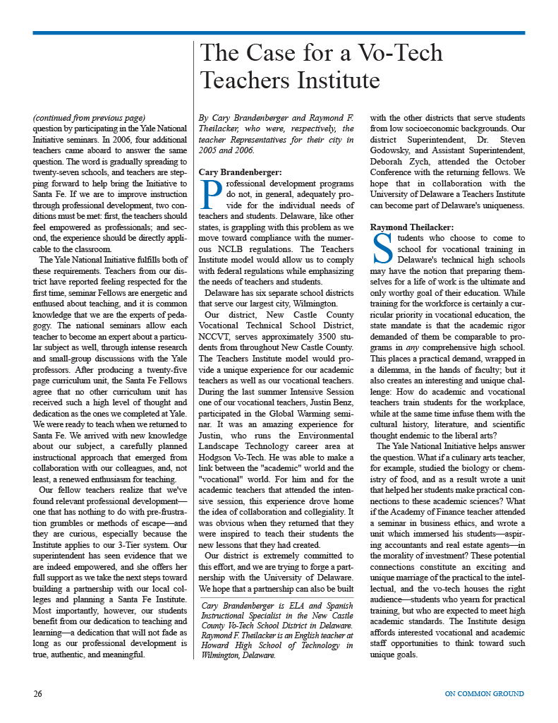 on common ground issue $article->Volume