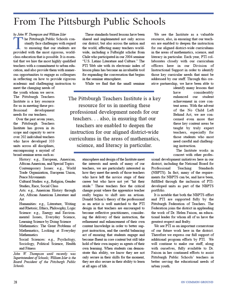 on common ground issue $article->Volume