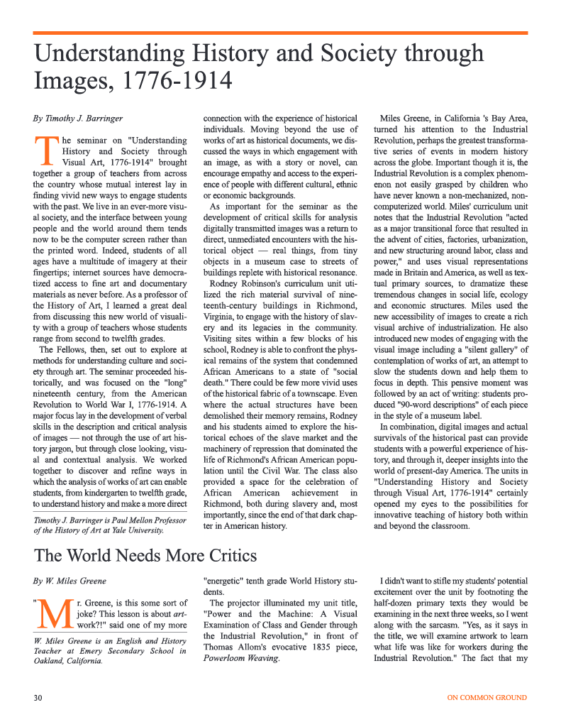 on common ground issue $article->Volume