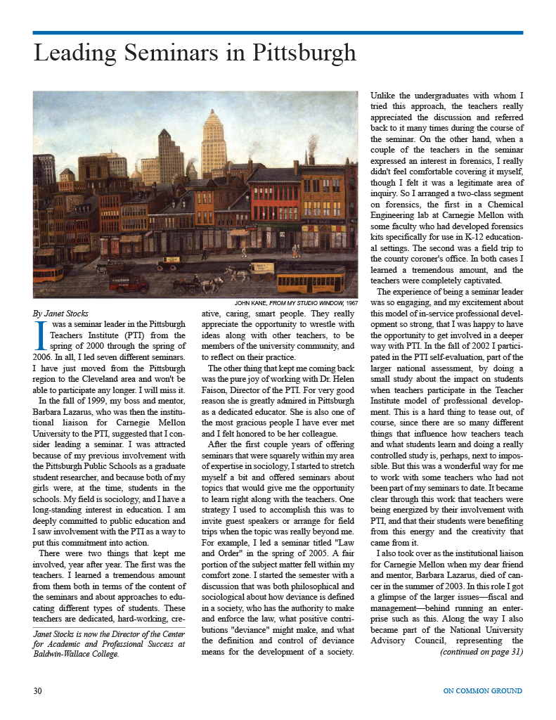 on common ground issue $article->Volume