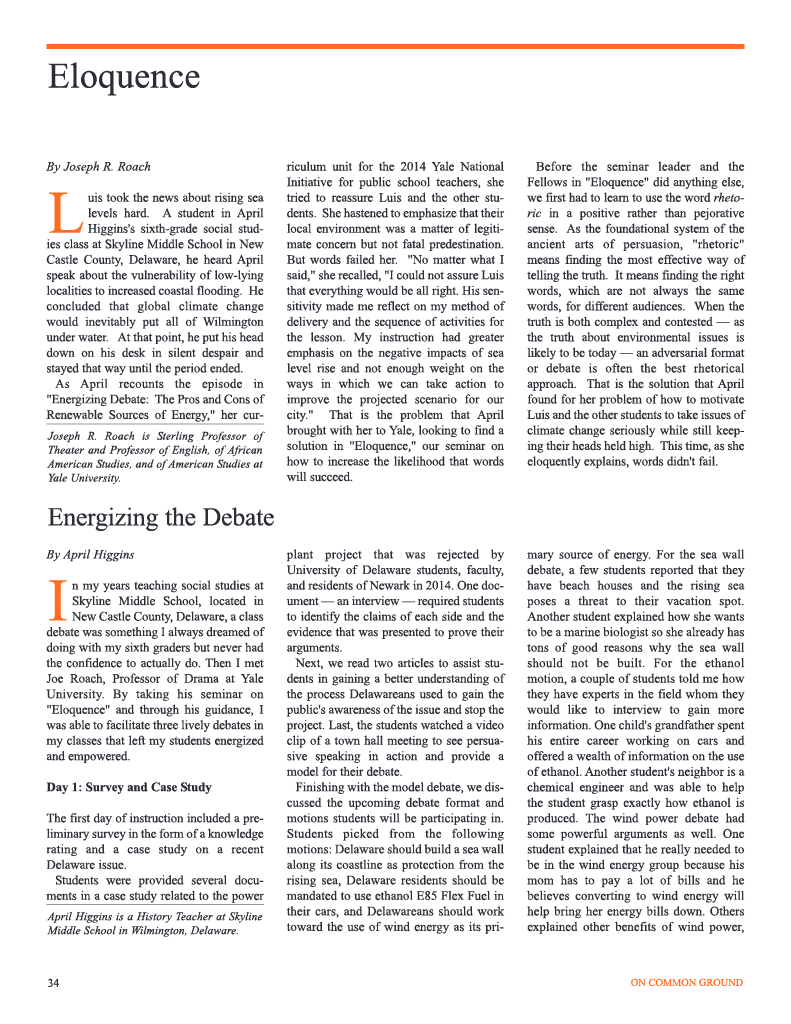 on common ground issue $article->Volume