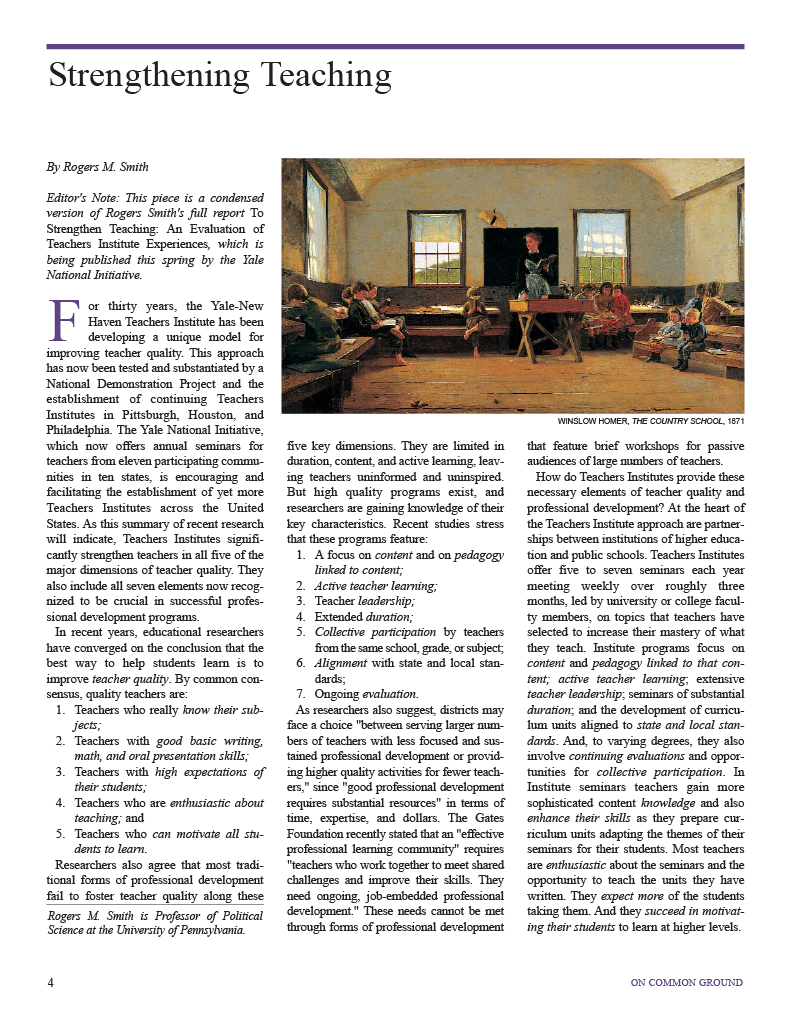 on common ground issue $article->Volume