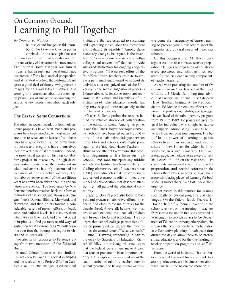 on common ground issue $article->Volume