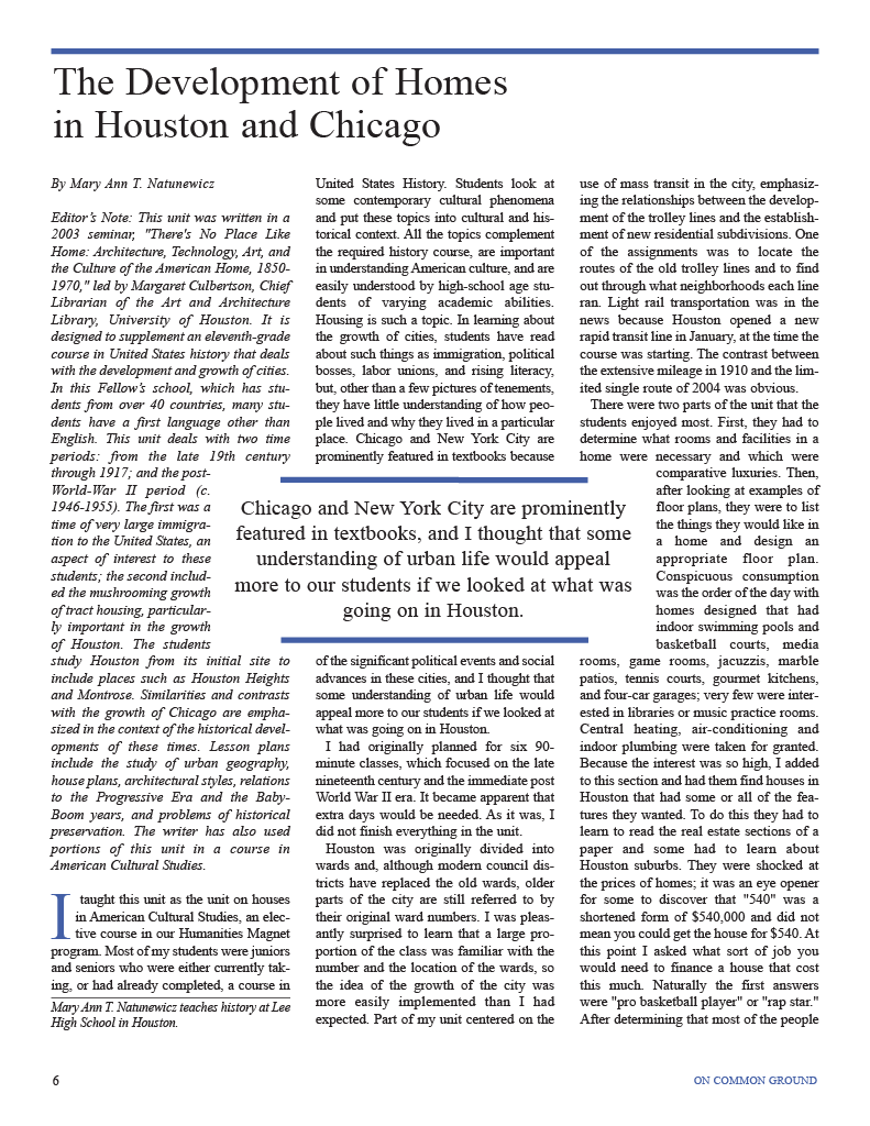 on common ground issue $article->Volume