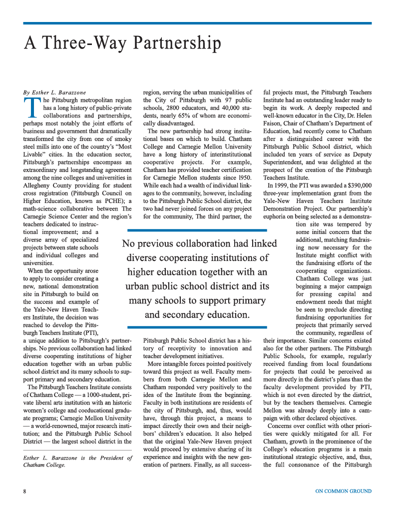 on common ground issue $article->Volume