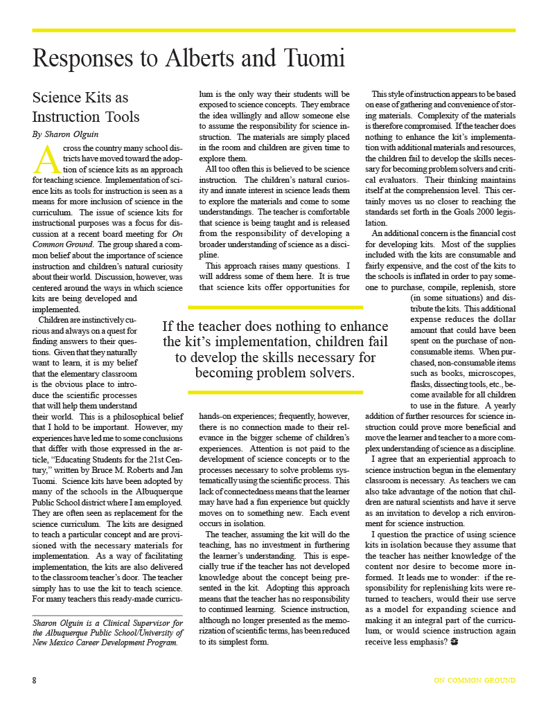 on common ground issue $article->Volume