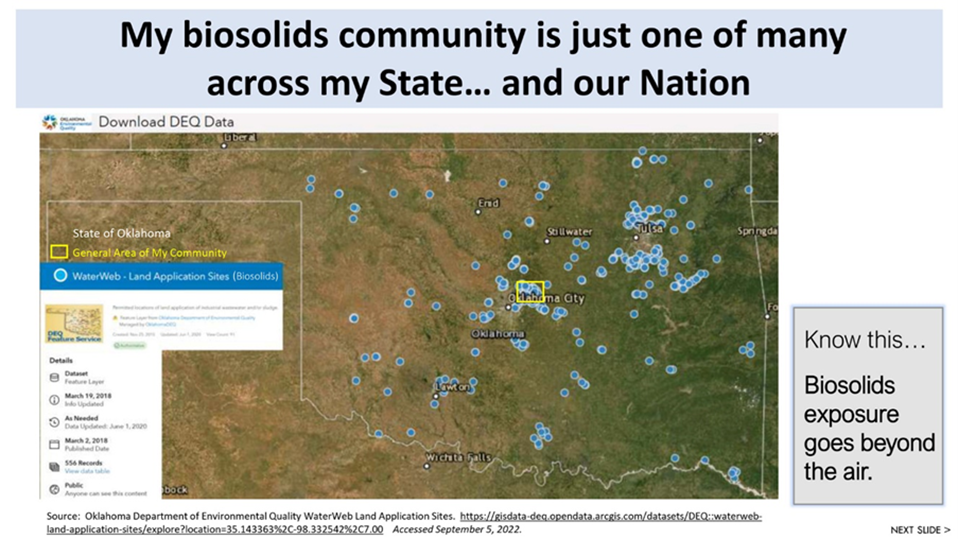 biosolids sites in Oklahoma